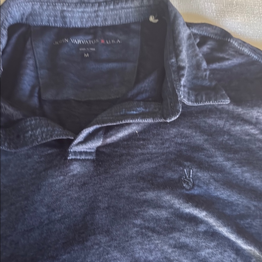 John Varvatos Charcoal Polo Shirt
